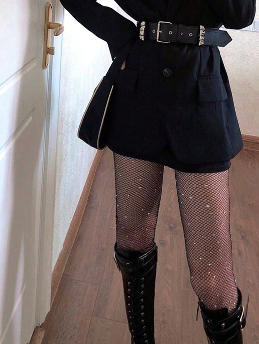 Women's Sheer Rhinestone Fishn - Tights Pantyhose Sheer 评论和价格