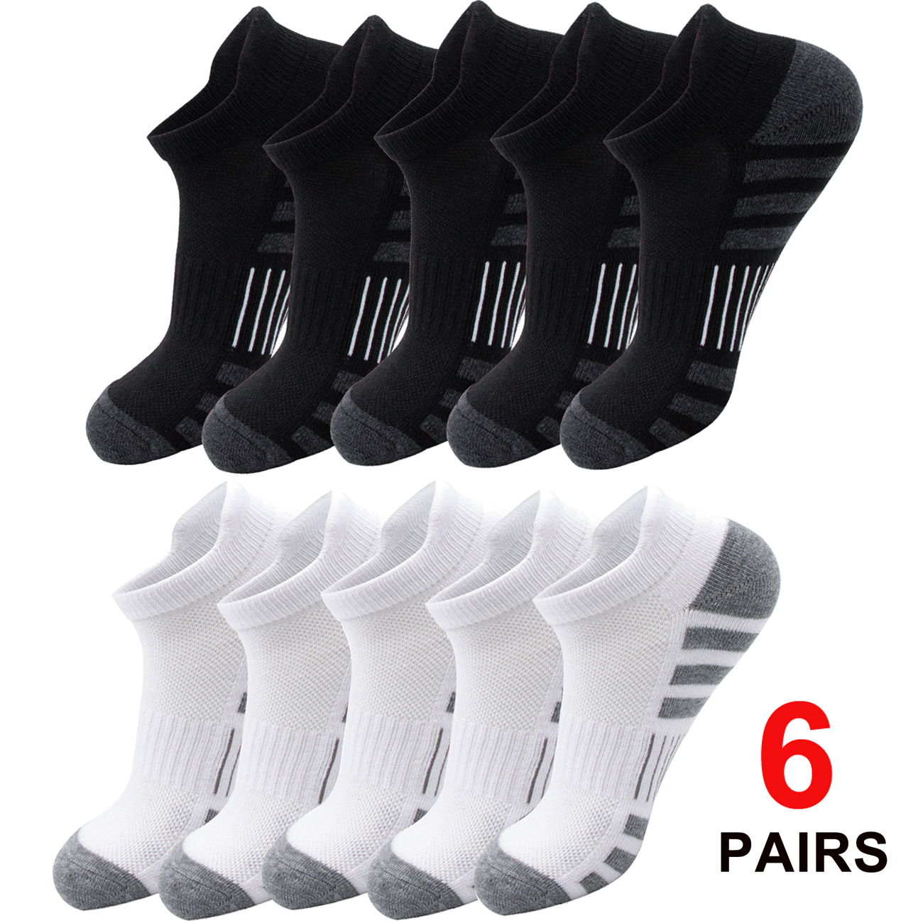 6/24 Pairs Cushioned Breathabl - No Show Sock Women 评论和价格