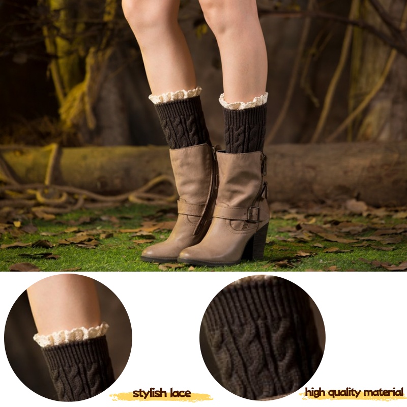 Winter Knit Solid Leg Warmers  - Thermal Sock Winter 评论和价格