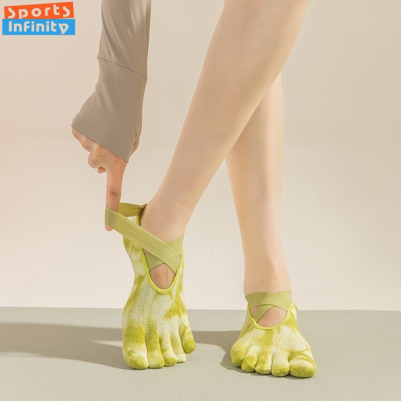 New Non Slip Tie Dye Five Fing - Toe Sock Split 评论和价格