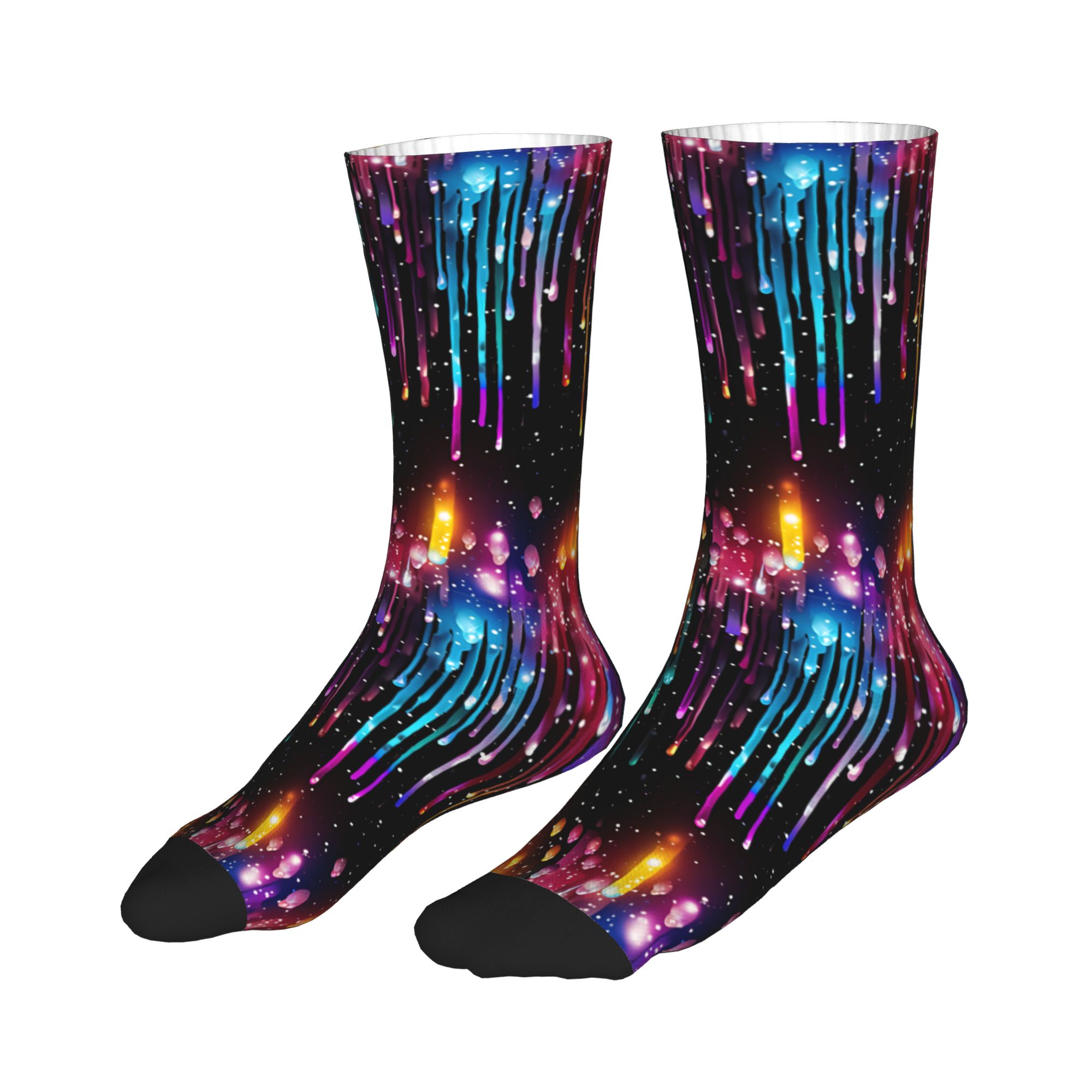 Cute Men's Dripping Rainbow Li - Dress Sock Men 评论和价格