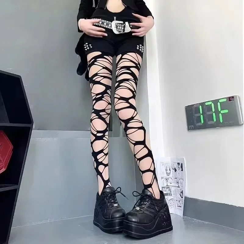 Sexy Black Ripped Fishnet Tigh - Fishnet Stocking Women 评论和价格
