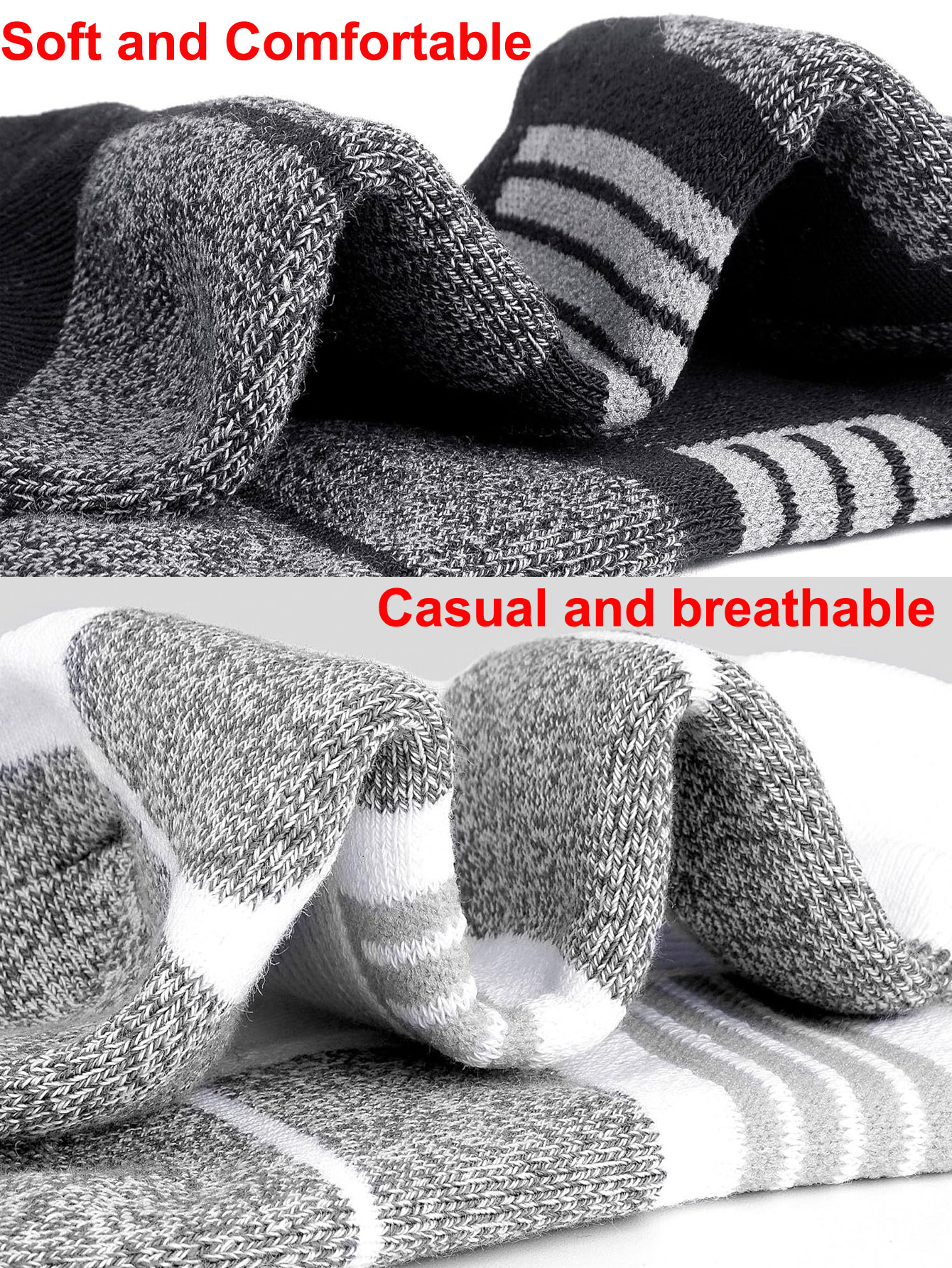 Men's Ankle Socks 6/12 Pairs B - Ankle Sock Low Cut 评论和价格