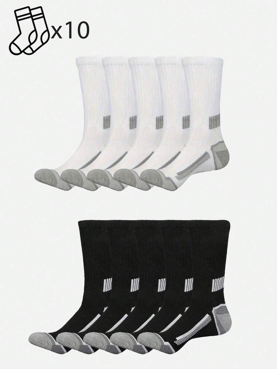 20 Pairs Mens Striped Cushione - Athletic Sock Cushion 评论和价格