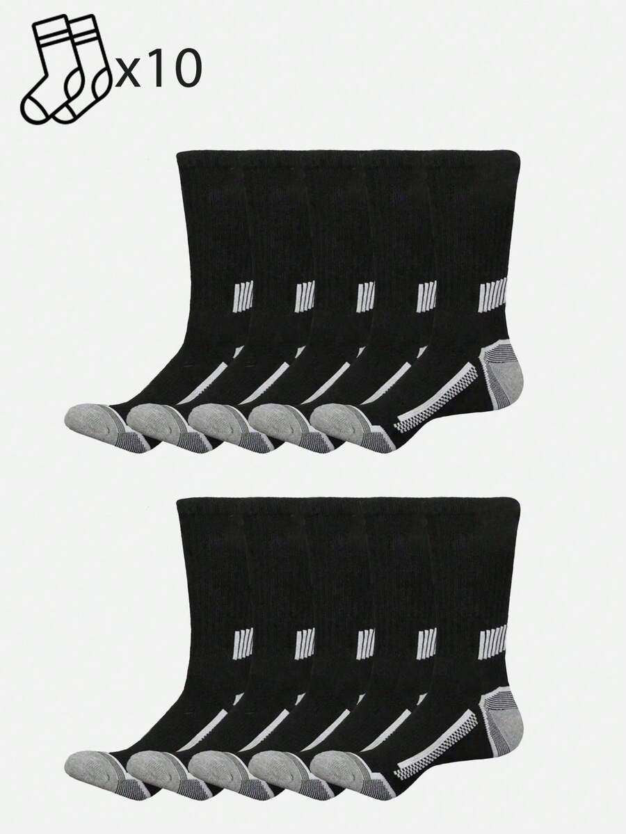 20 Pairs Mens Striped Cushione - Athletic Sock Cushion 评论和价格