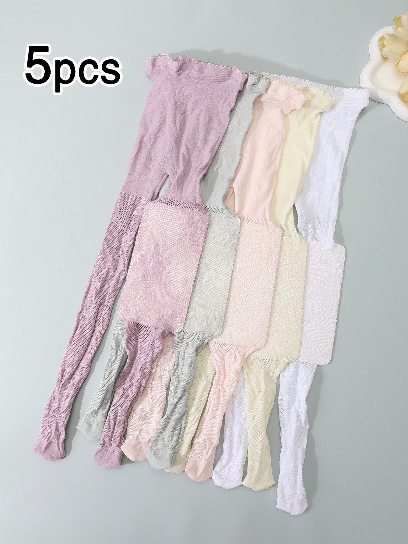 5Pcs Kids Hollow Lace Sheer Me - Tights Pantyhose Sheer 评论和价格