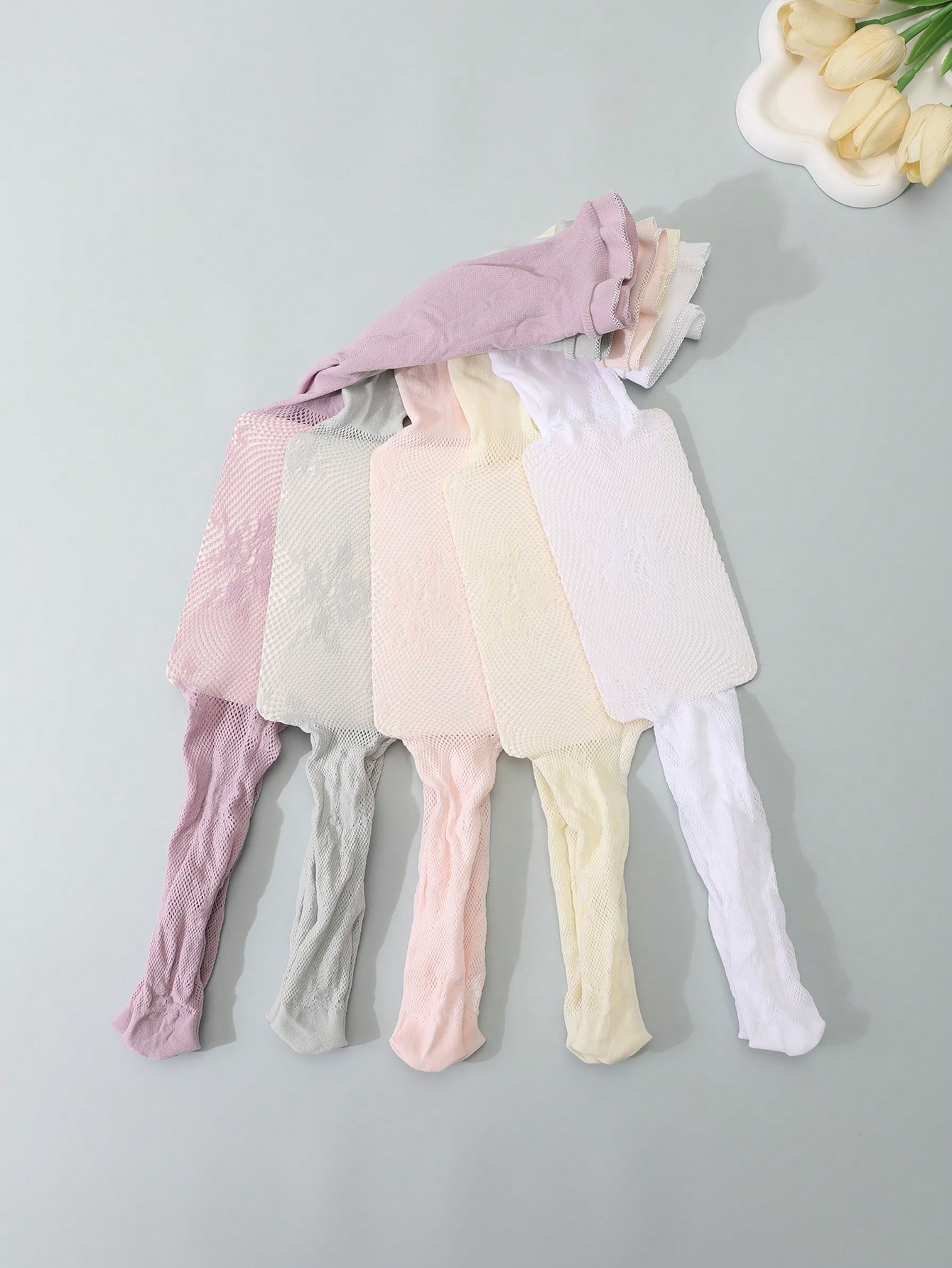 5Pcs Kids Hollow Lace Sheer Me - Tights Pantyhose Sheer 评论和价格