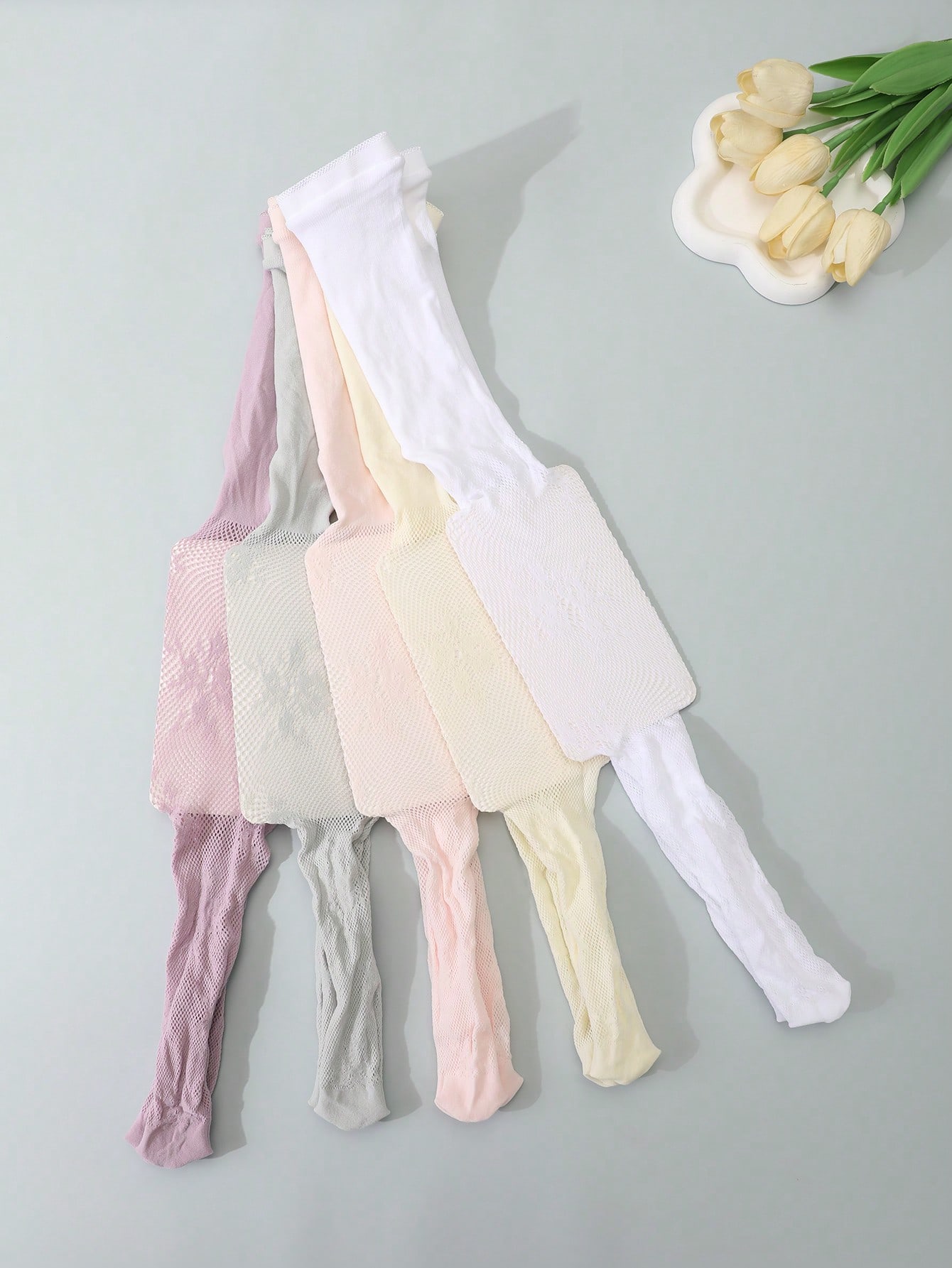 5Pcs Kids Hollow Lace Sheer Me - Tights Pantyhose Sheer 评论和价格