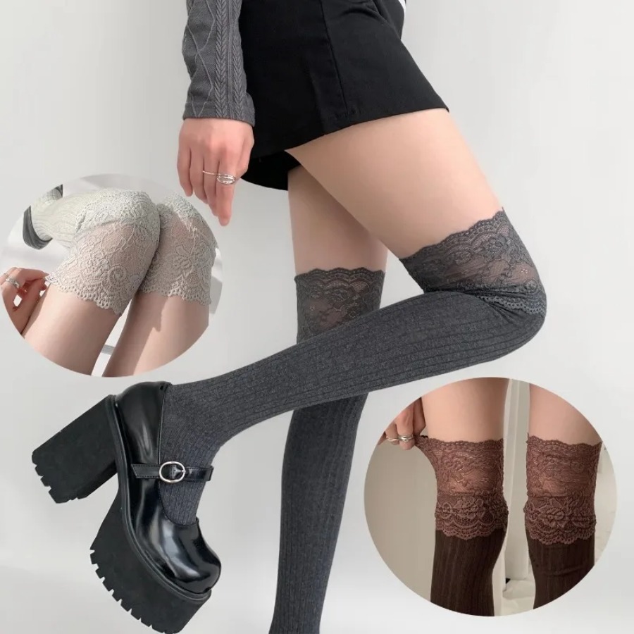 Soft Cotton Thigh High Socks,  - Boot Sock Slouchy 评论和价格