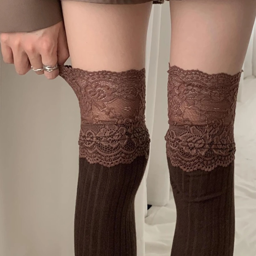 Soft Cotton Thigh High Socks,  - Boot Sock Slouchy 评论和价格