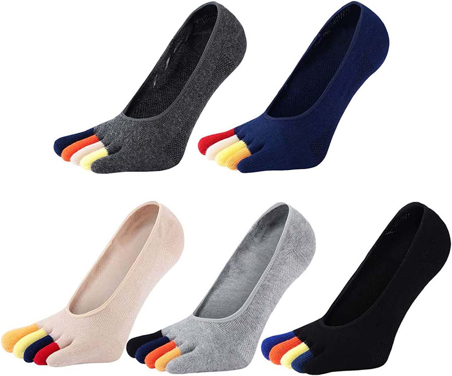 5 Pairs Colorful Loafer Socks  - Invisibility Sock Loafer 评论和价格