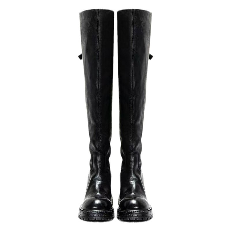 Coarse heeled high heeled boot - Knee High Sock Women 评论和价格