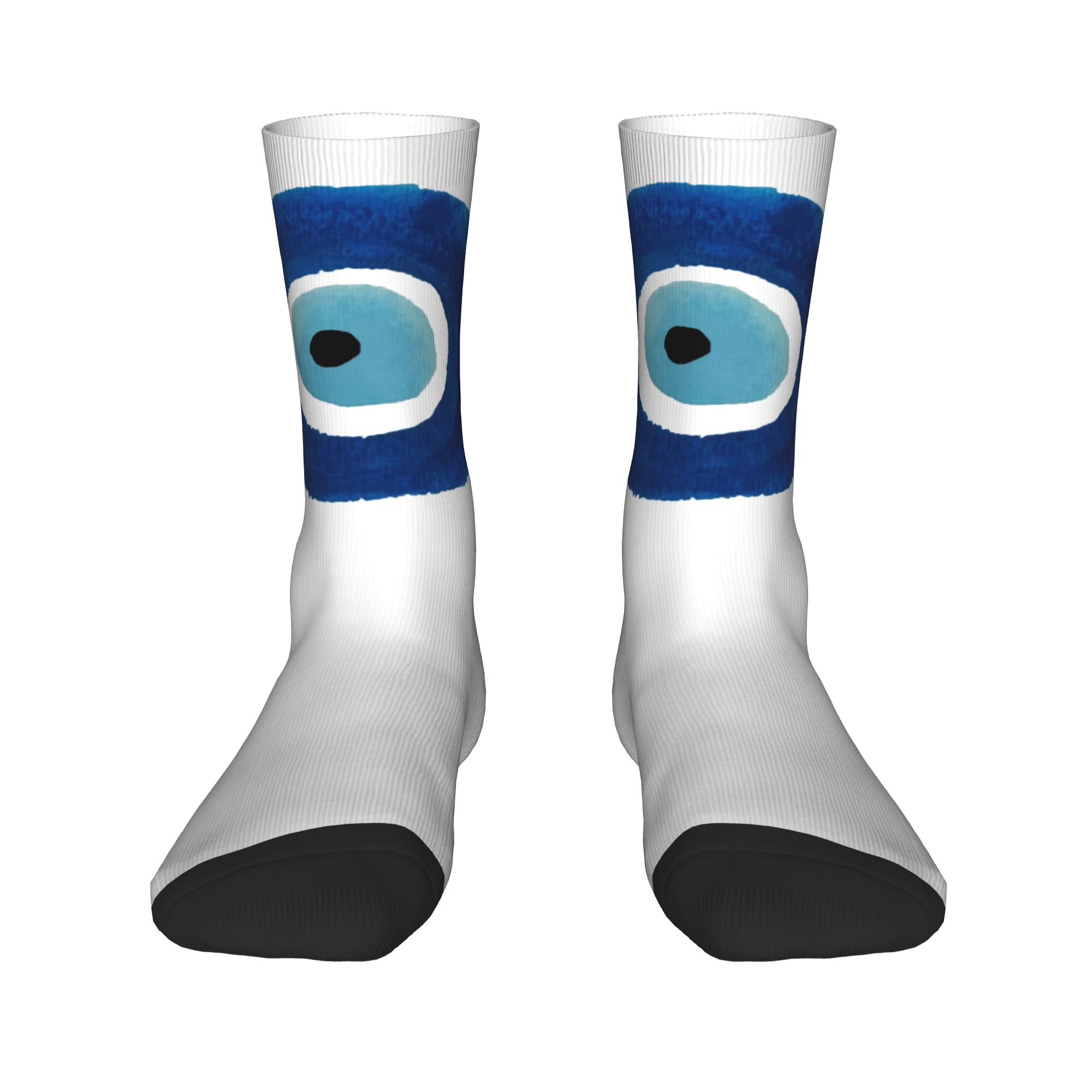 Custom Watercolor Evil Eye Naz - Dress Sock Men 评论和价格