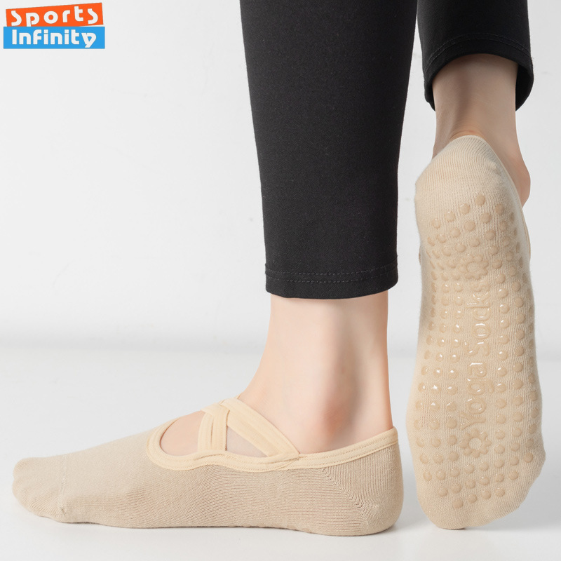 Fashion Cross Straps Backless  - Grip Sock Yoga 评论和价格