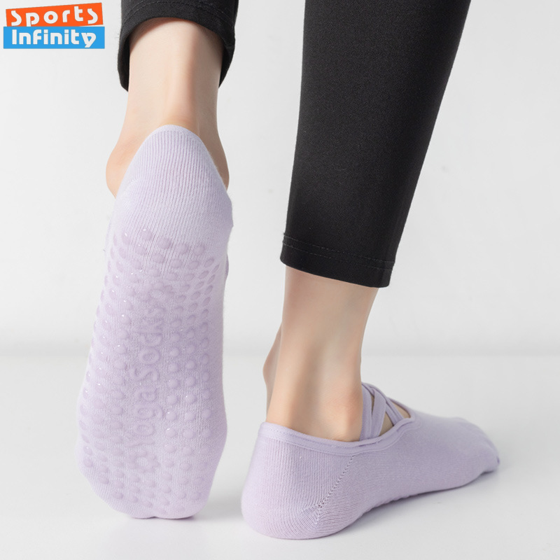 Fashion Cross Straps Backless  - Grip Sock Yoga 评论和价格