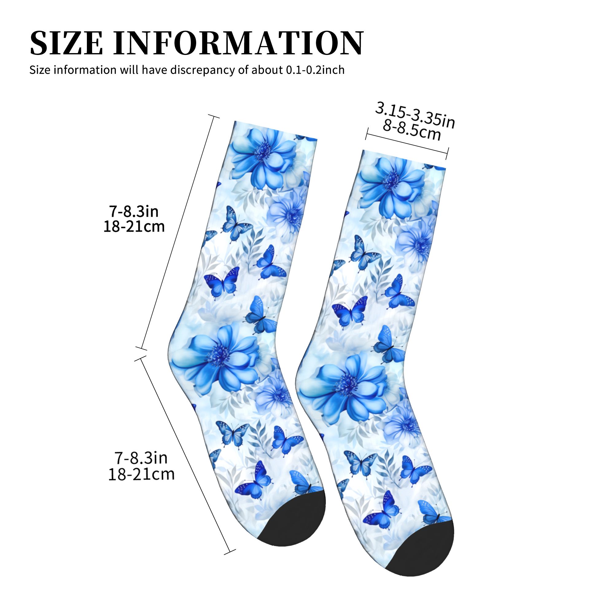 Blue Butterfly Ballet  Dress S - Dress Sock Men 评论和价格