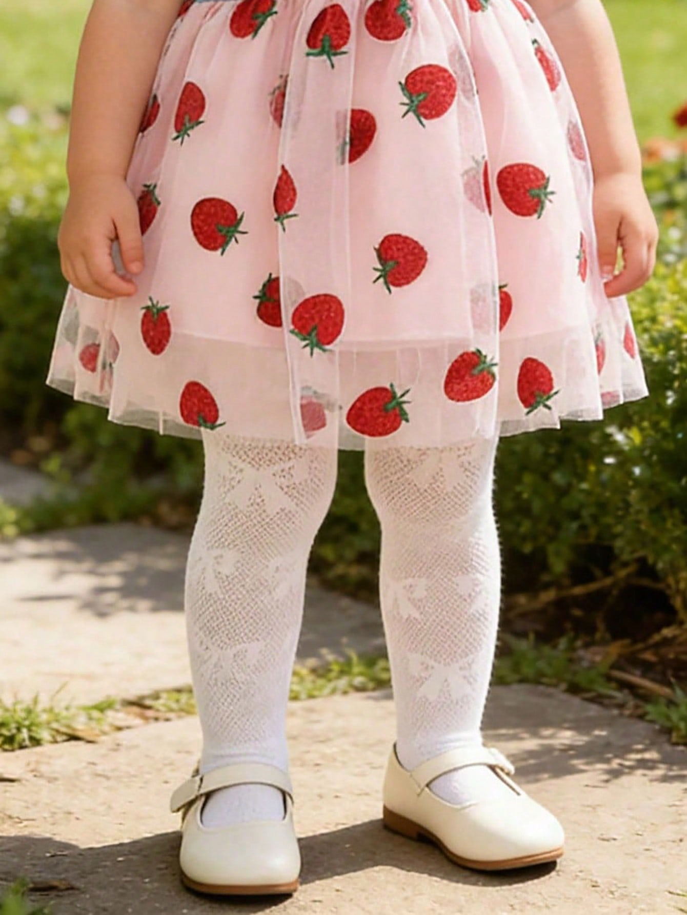 3/1 Pcs Girls White Bow Print  - Tights Pantyhose Sheer 评论和价格
