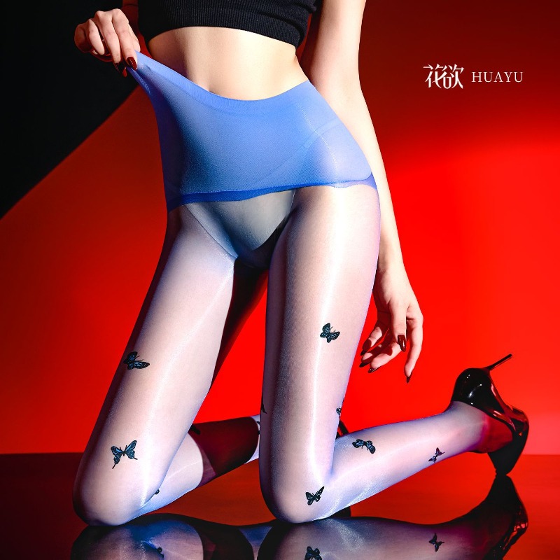 Unisex Butterfly Oil Glossy Pa - Tights Pantyhose Sheer 评论和价格